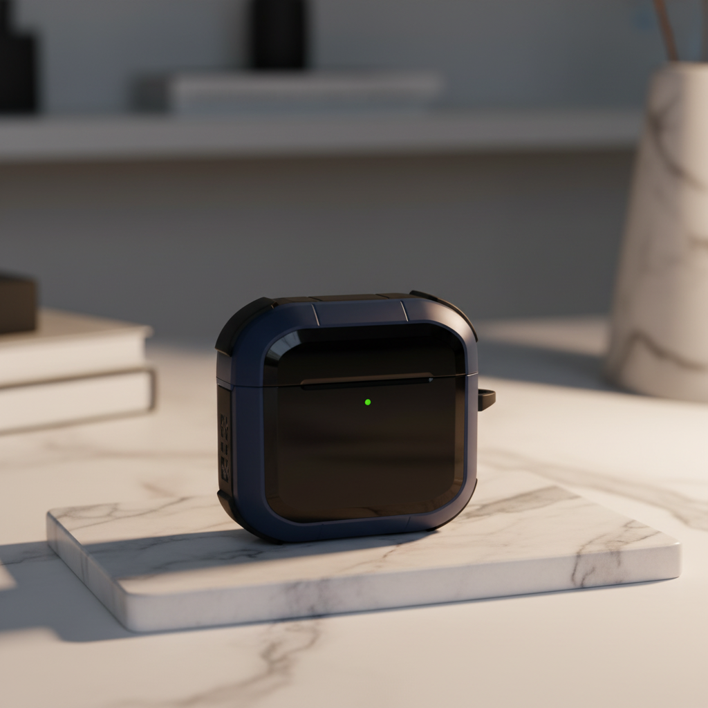 LZEL Airpods 4 Aurum Guard Max Hard PC+TPU Case | Blue / Black