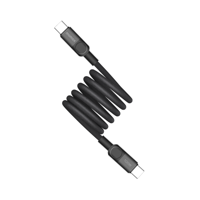 Momax Mag-link 100w Usb-c To Usb-c Magnetic 1m Cable | Black