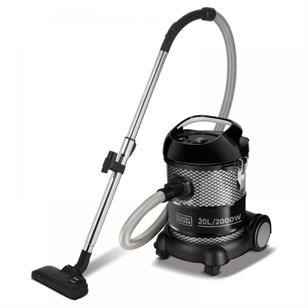 Black & Decker Drum Vacuum Cleaner, 2000W 20L | Black