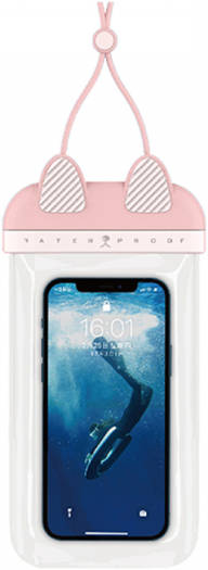 Wiwu Kitty WaterProof BagProtection For Smartphones Electronics - Pink