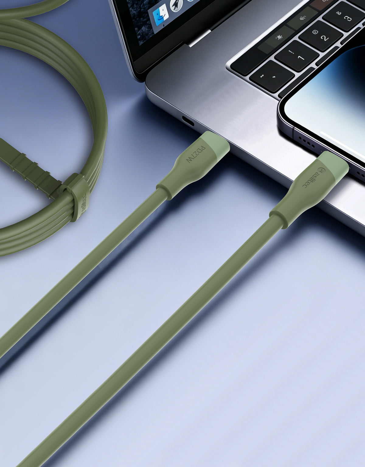 aslitec SILICORECHARGE SYNC Fast Charging & Data Cable â USB-C to Lightning