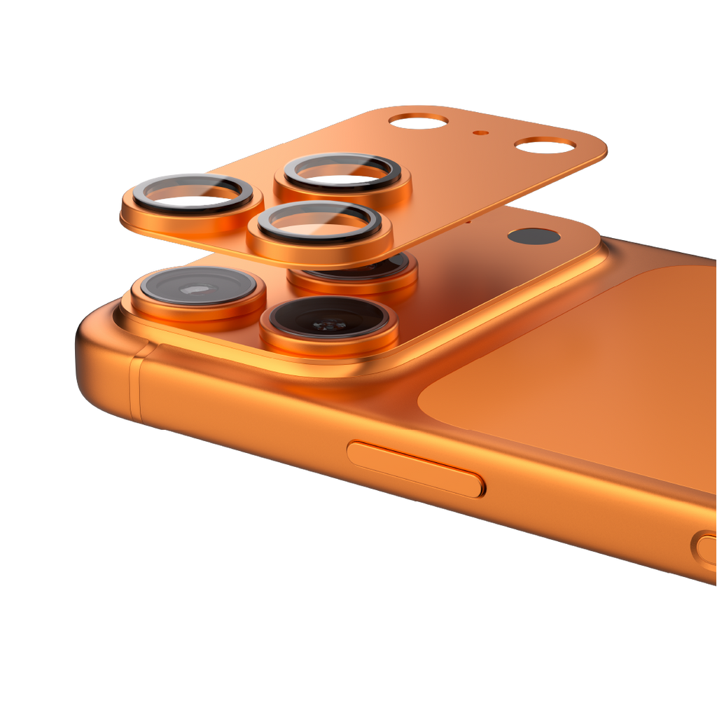 Asli  Global Armorlens Series Metal Tempered Glass Camera Lens Protector For IPhone 17 Pro | Orange