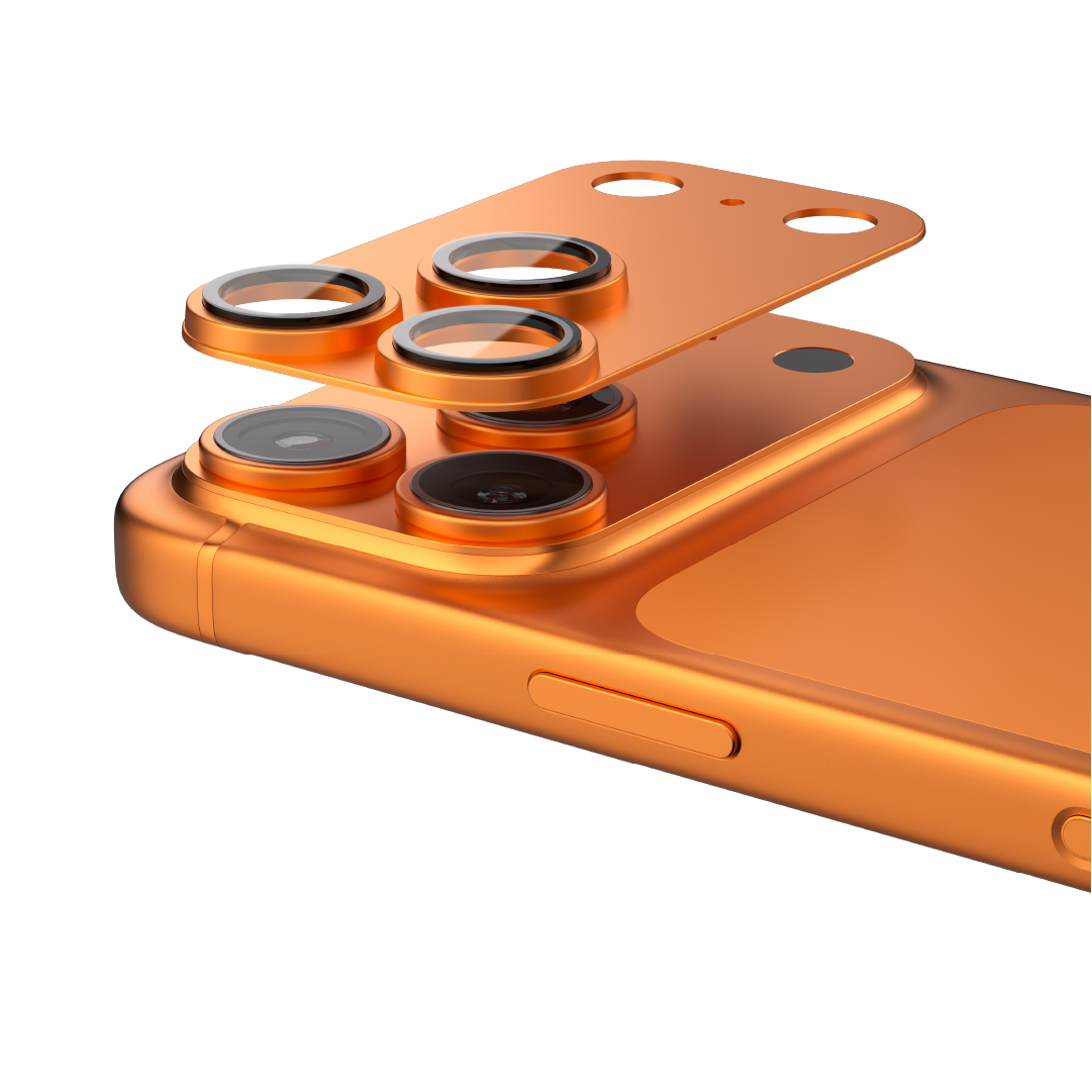 Asli  Global Armorlens Series Metal Tempered Glass Camera Lens Protector For IPhone 17 Pro | Orange