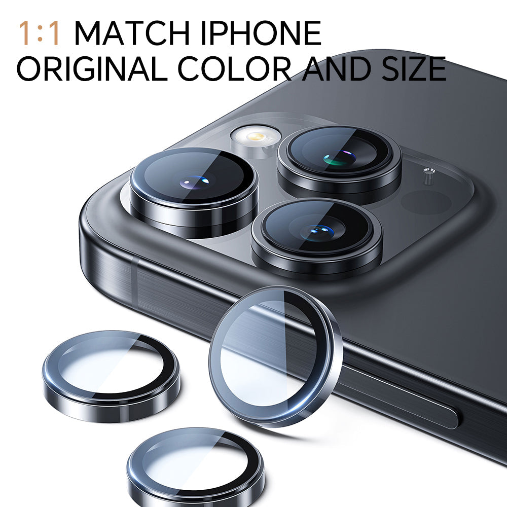 Asli Edgeguard Series 9h Hardness Hd Corning Camera Glass For Iphone 16 Pro/16 Pro Max | Silver