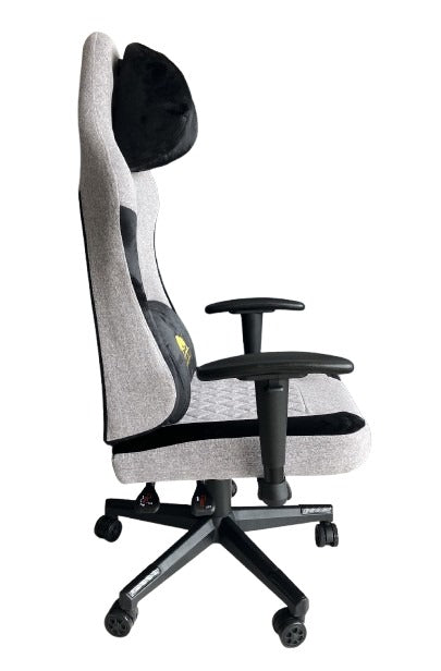 Black Bull Gaming Chair With Molded Headrest Up & Down | Fabric Black/Gray