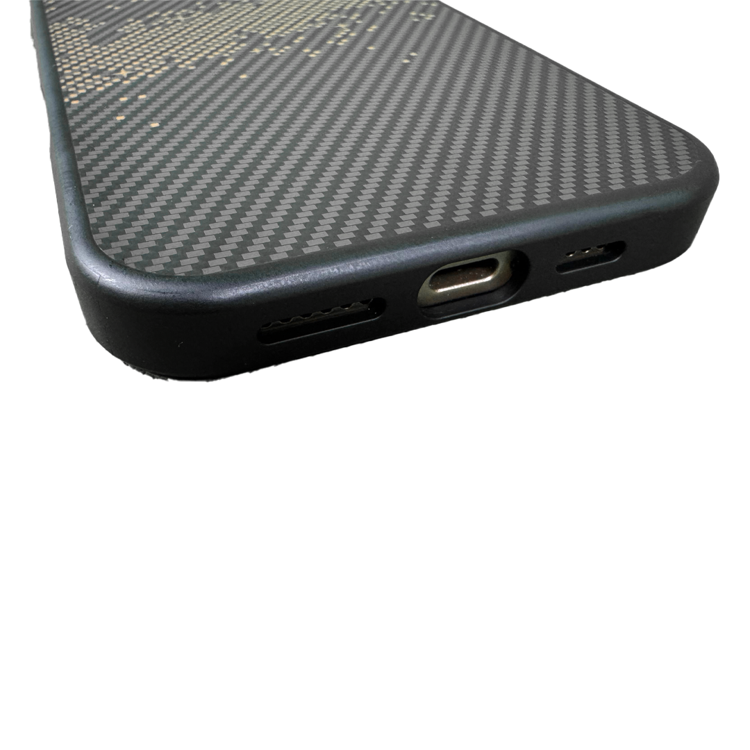 LZEL iPhone 16 Pro Max MagKevlar Armor Case With MagSafe | Gray/Black