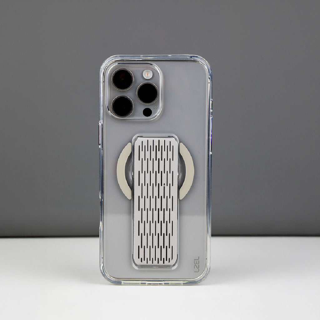 LZEL Clearmag Kickstand Clear Strap Magsafe With Enhanced Edge Protection Case For iPhone 16 Pro