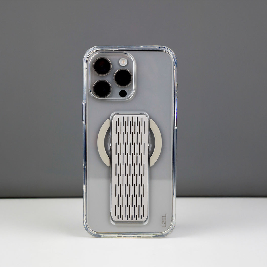 LZEL Clearmag Kickstand Clear Strap Magsafe With Enhanced Edge Protection Case For iPhone 16 Pro