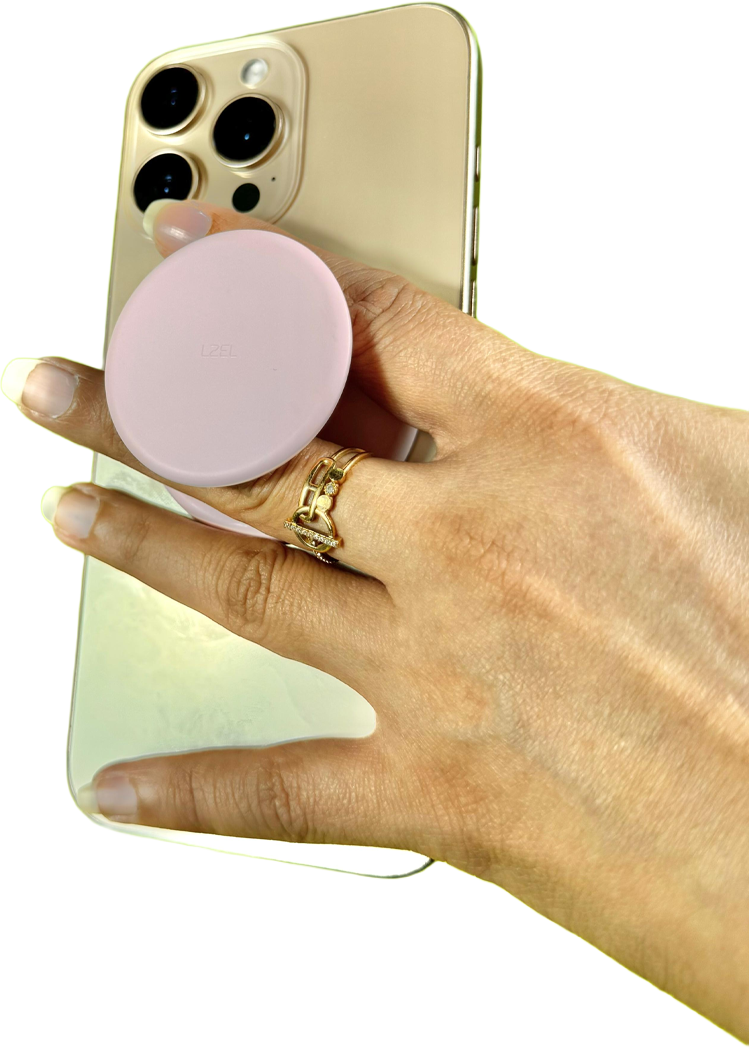 LZELâ€¯GripLoopâ€¯Popâ€¯Seriesâ€¯â€“ Magnetic Finger Pop Holder & Standâ€¯|â€¯Pink