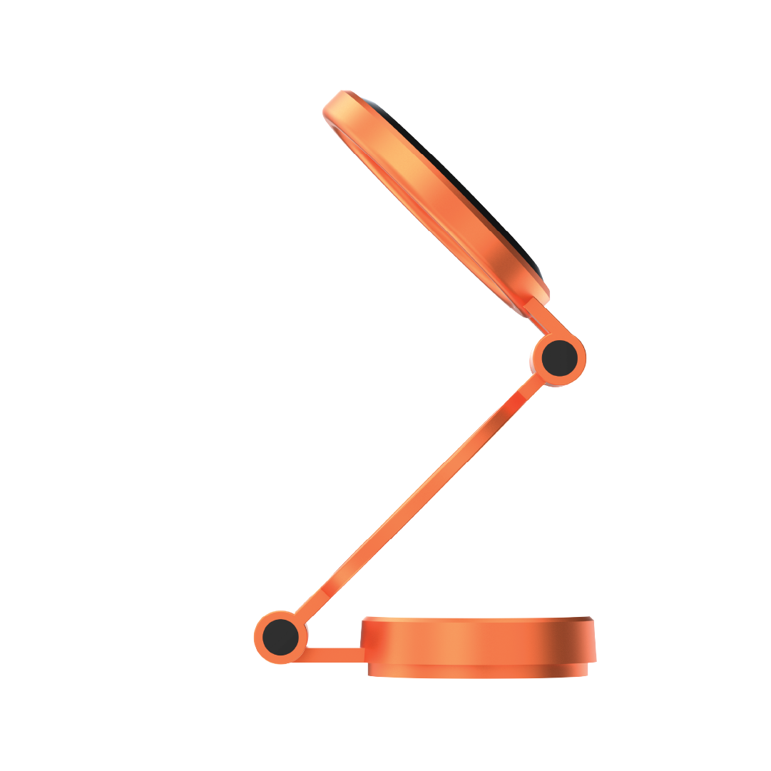 LZEL 360Â° Magnetic Suction Phone Holder Three-Axis Adjustable Angle | Robust Magnetic Grip | Orange
