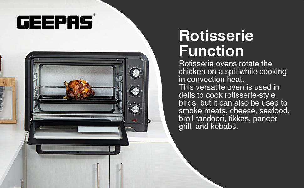 Geepas 42L Electric Oven with Convection & Rotisserie â?? 2000W Power