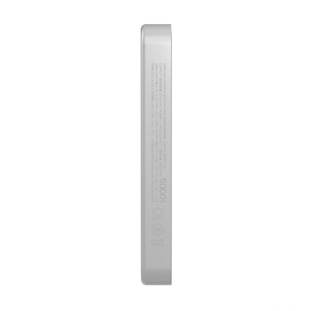 Momax Q.mag Power6 5000 Magnetic Wireless Battery Pack | Silver