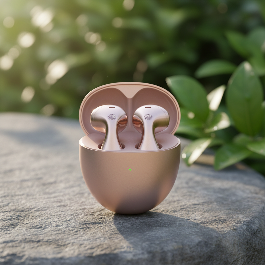 Huawei FreeBuds 6 – Truly Wireless Bluetooth Open-Fit Earbuds with Charging Case | Rose Gold