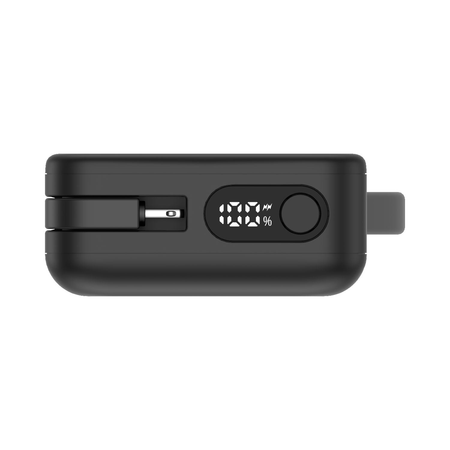 Momax 1-Power Vital Battery Pack 10000mAh With Dual Built-In Usb-C & Lightning Cable | Black