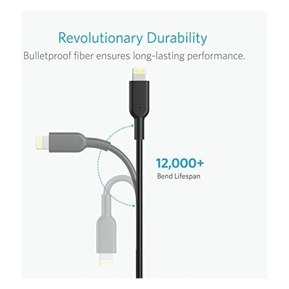 Anker Powerline II Lightning Cable 0.9m | Black