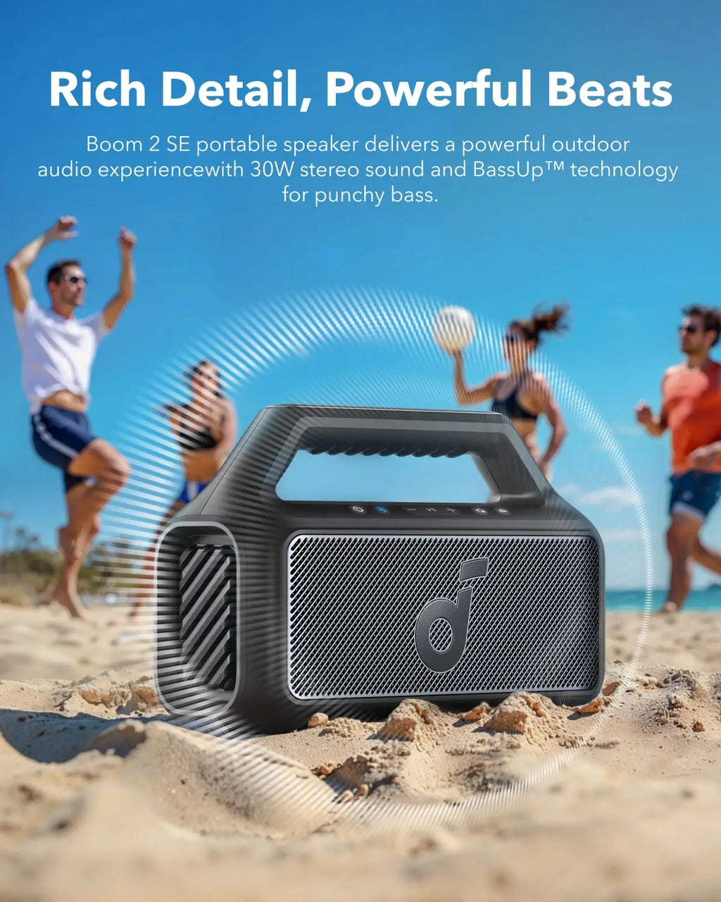 Anker Soundcore Boom 2 SE Portable Bluetooth Speaker | Black