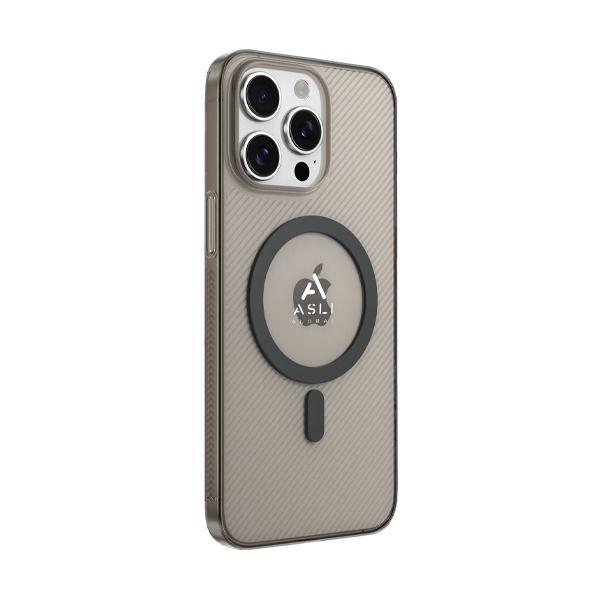 Asli Global iPhone 15 Pro Max Ultra Thin MagSafe Cover| Smoke