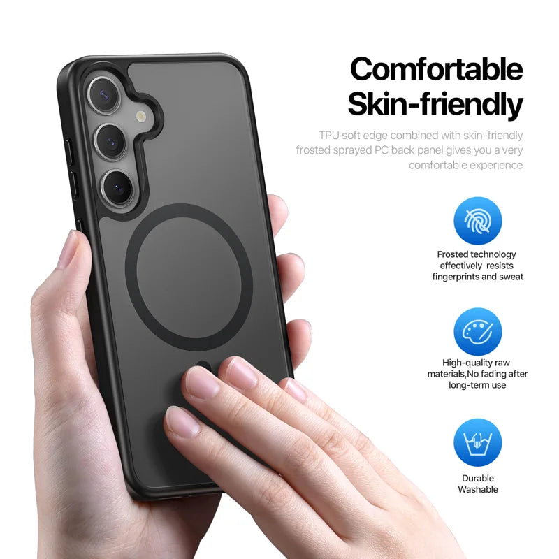 Keephone Galaxy S25 Plus Skingrip Magsnap Magsafe Case | Titanium Black