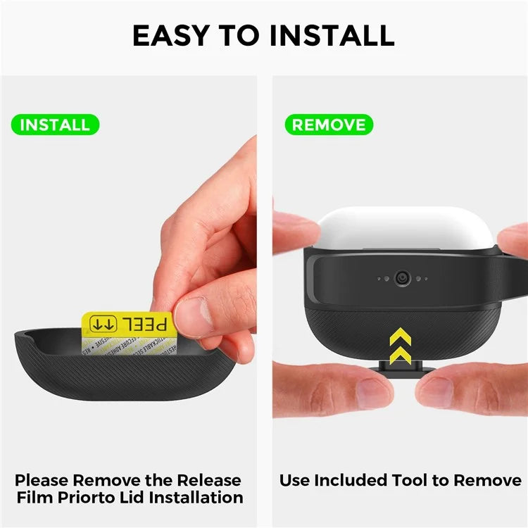 AHASTYLE AirPods 3 TPU + Silicone Cover with Carabiner | Blue