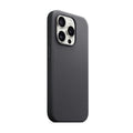 Asli Global iPhone 15 Pro Silky Fabric MagSafe Cover | Black