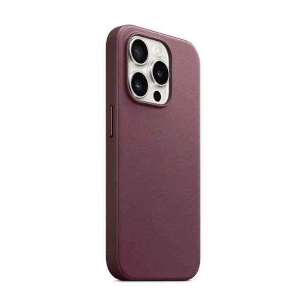 Asli Global iPhone 15 Pro Max Silky Fabric MagaSafe Cover|Dark Red