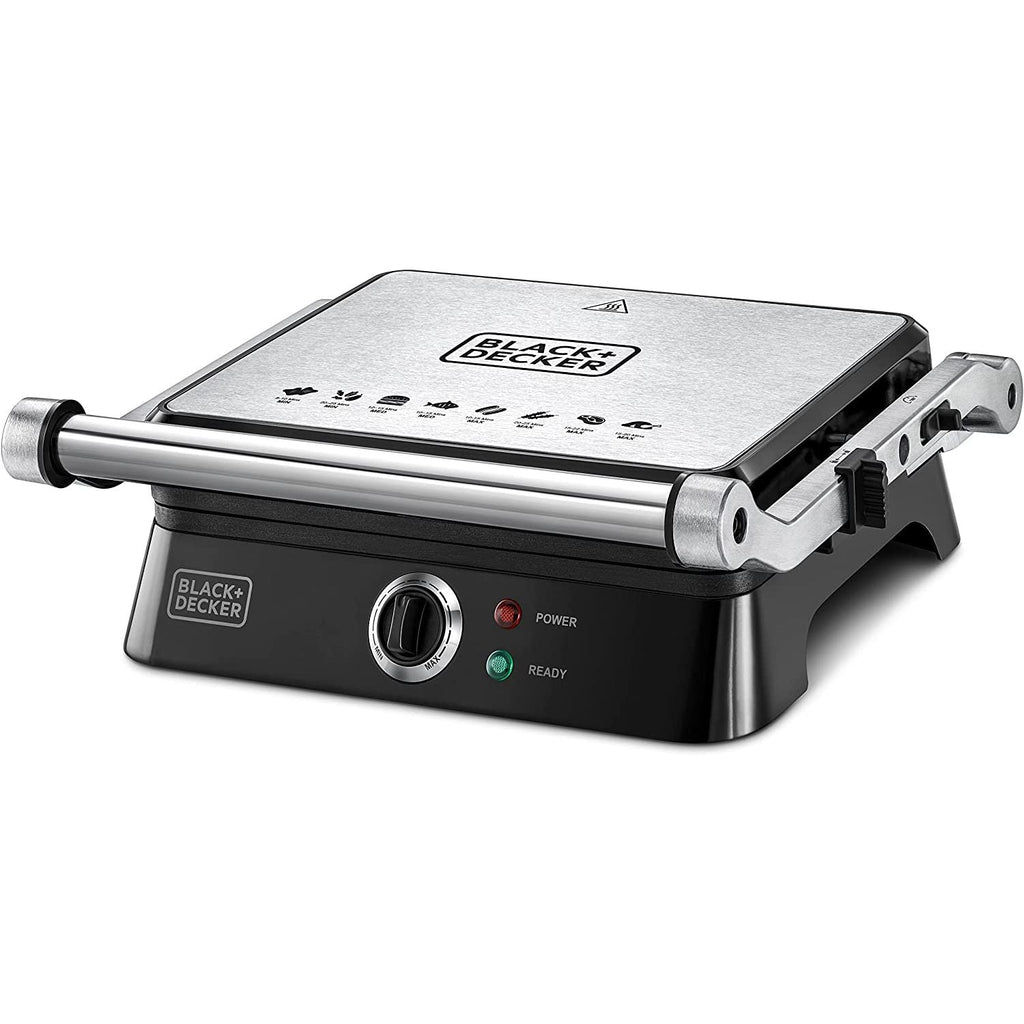 Black & Decker Electric Contact Grill, 1400W | Black / Silver