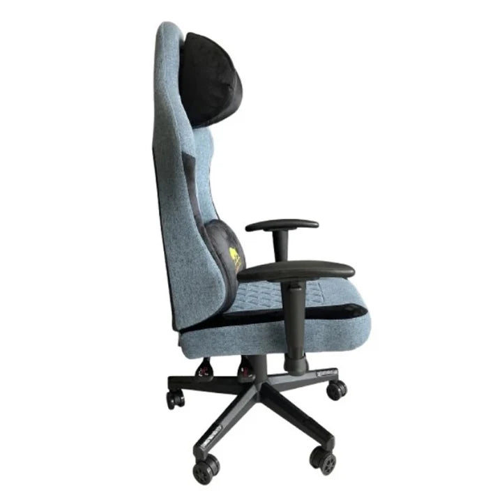 Black Bull Gaming Chair With Molded Headrest Up & Down - Fabric | Black/Blue