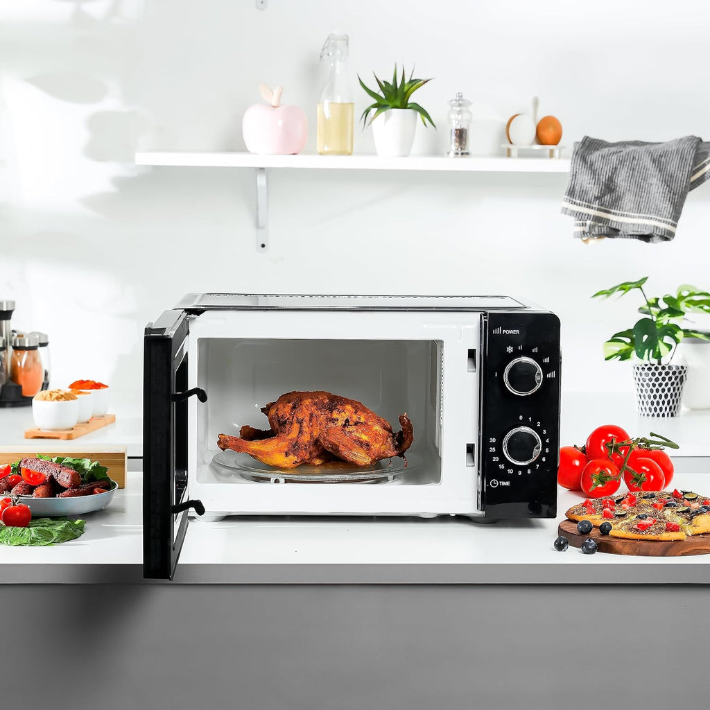 Geepas  20L Microwave Oven - 1100W Solo Microwave Oven with 5 Power Levels