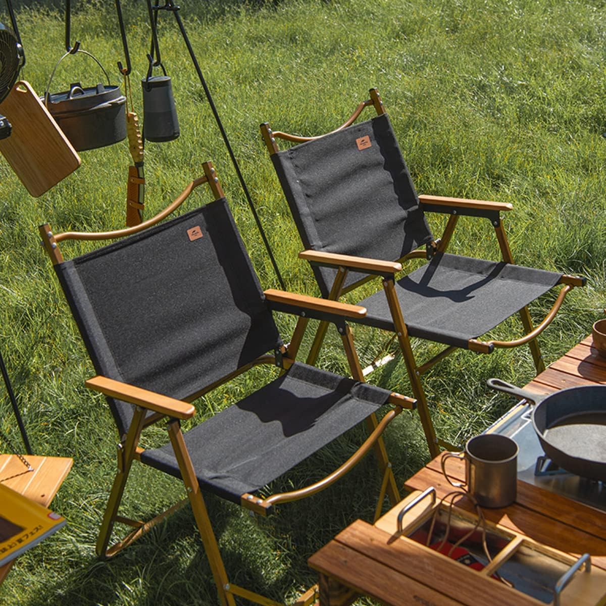 Naturehike MW02 Outdoor Folding Chair | Large Black