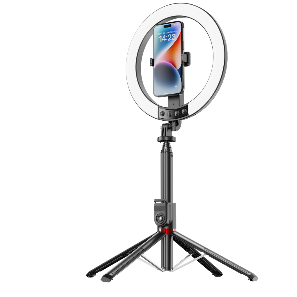 LZEL Vlog Lumexpod 10" Rgb Selfie Ring Light Kit With 2.3m Tripod Stand And Wireless Remote