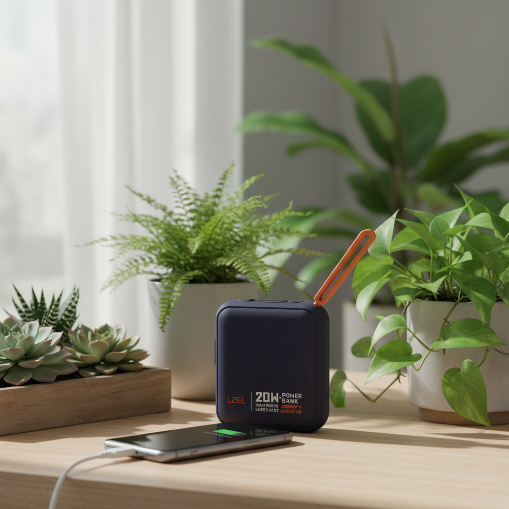 LZEL ZenoFlex Charge Mini 10000mAh PD Power Bank â€“ 20W Output / 18W Input | Navy Blue