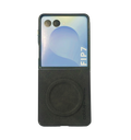 Coblue Premium Leather Magnetic Case – Samsung Galaxy Z Flip 7 | Gray