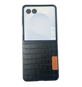 Coblue Leather Grain Drop-Proof Case for Samsung Galaxy Z Flip 7 | Croc Black