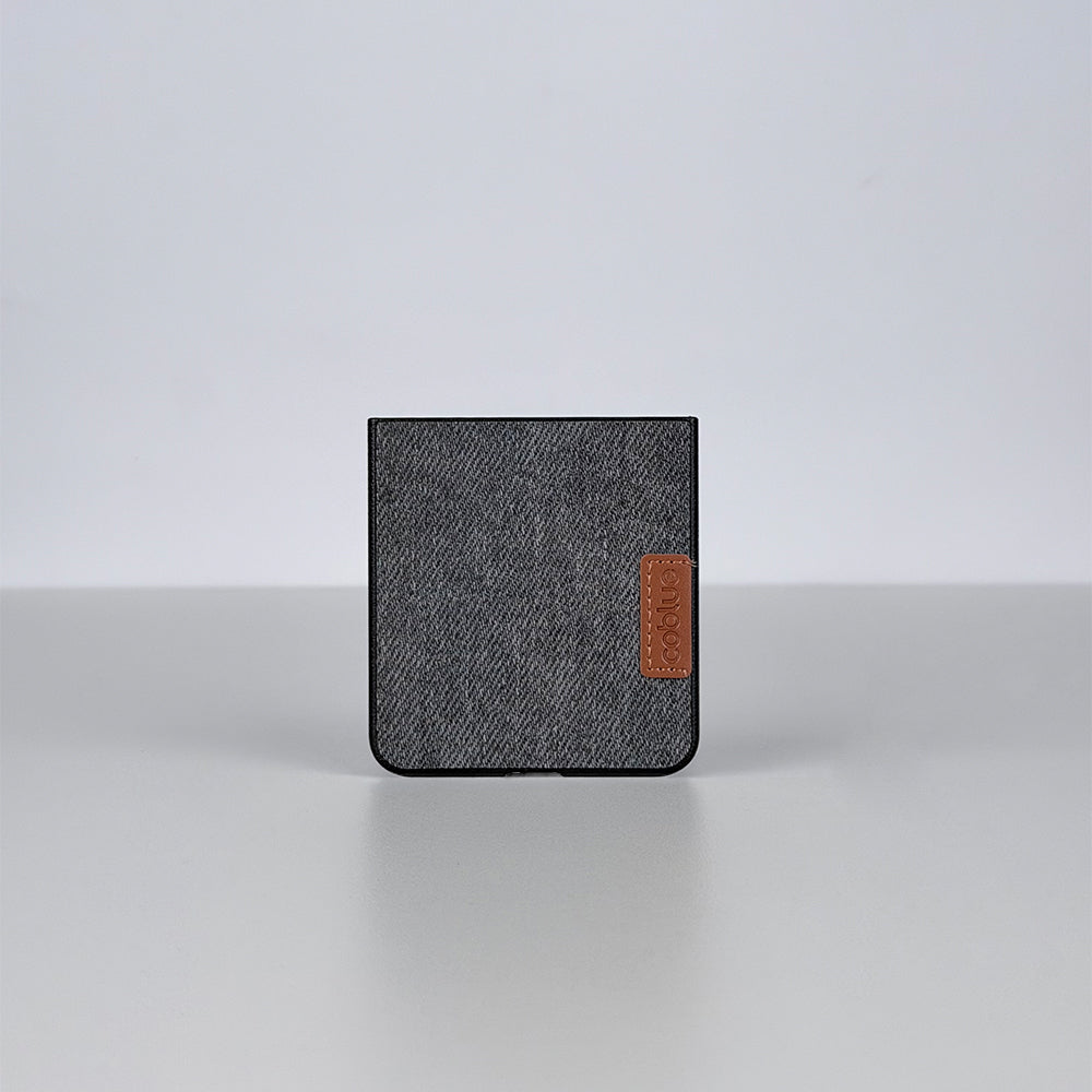 Coblue Leather Grain Drop-Proof Case for Samsung Galaxy Z Flip 7 | Gray