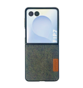 Coblue Leather Grain Drop-Proof Case for Samsung Galaxy Z Flip 7 | Gray