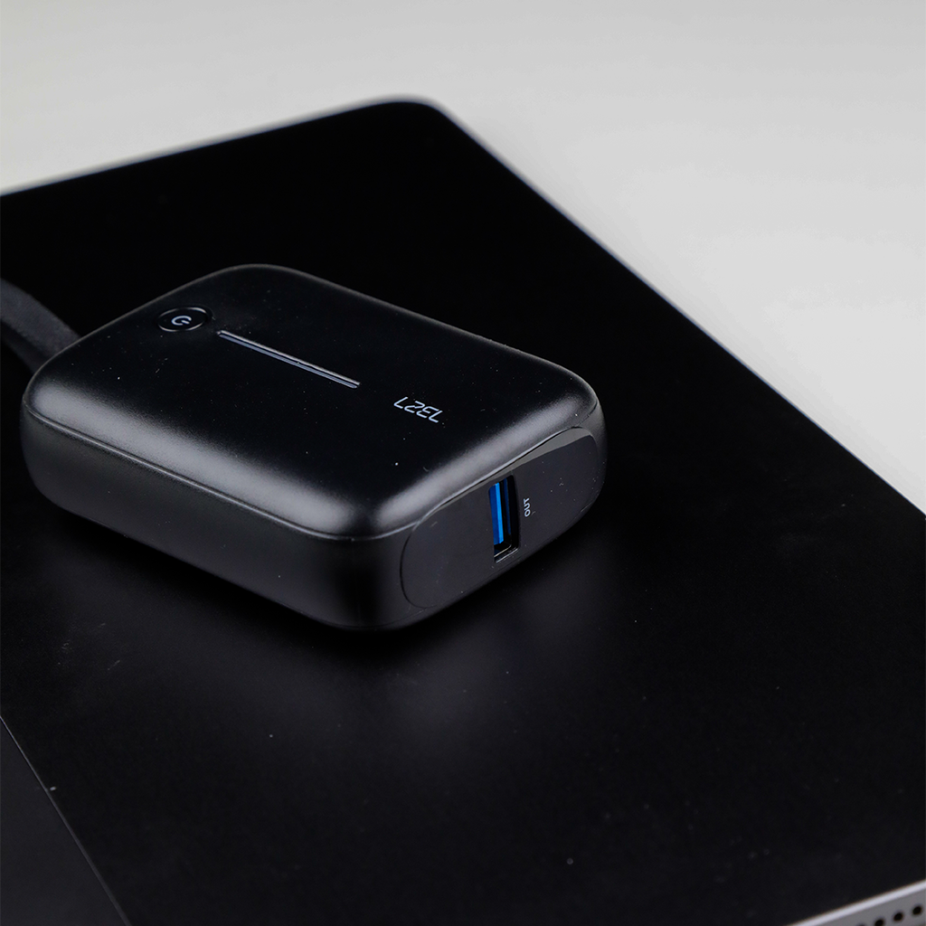 LZEL PrimeBrio Neo 10K Mini Power Bank 22.5W – 10000mAh, Detachable Type-C Cable