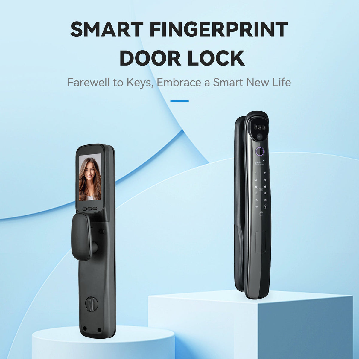 LZEL Smart Door Lock Model ZMH003 | Fingerprint, Password, Card & Optional Face Recognition