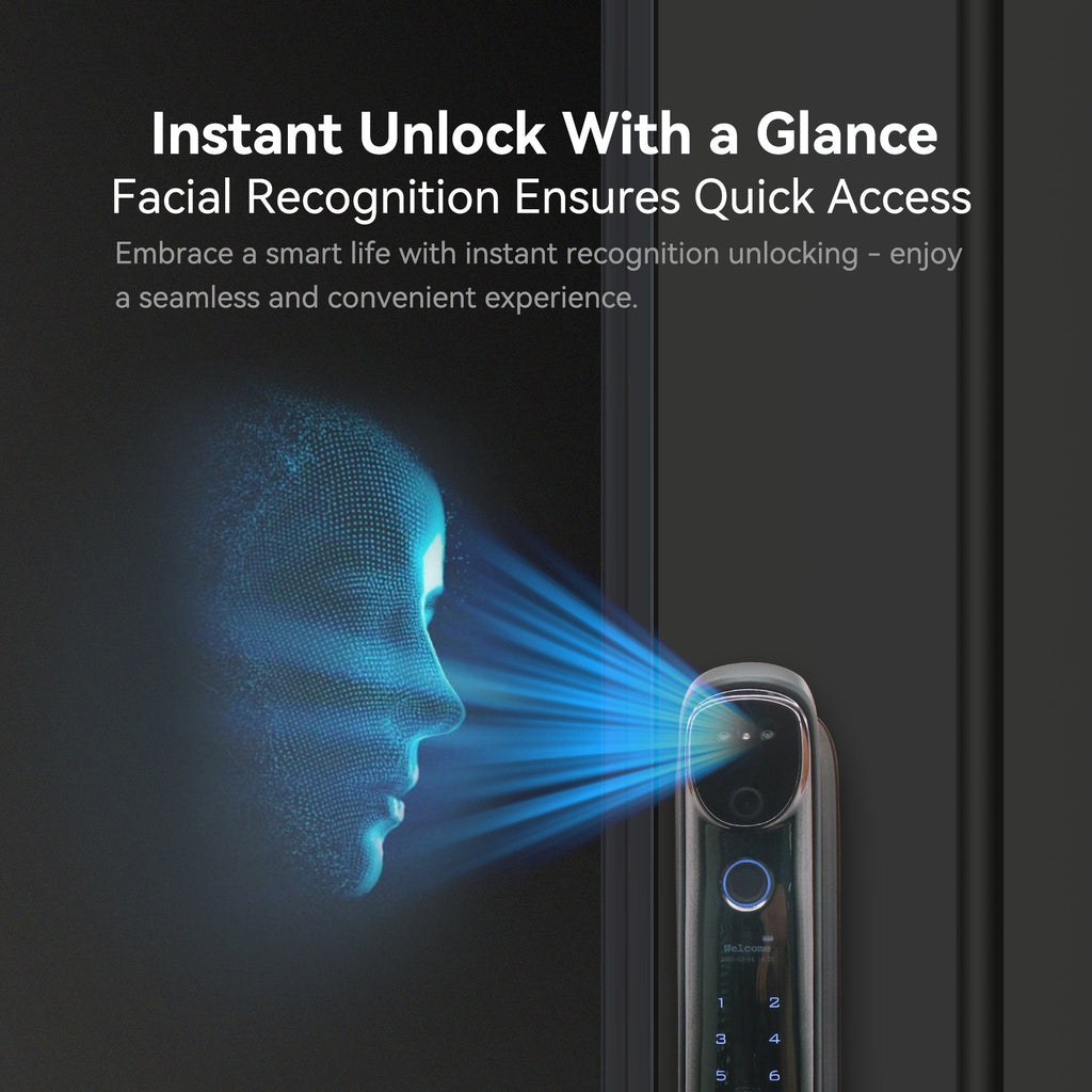 LZEL Smart Door Lock Model ZMH003 | Fingerprint, Password, Card & Optional Face Recognition