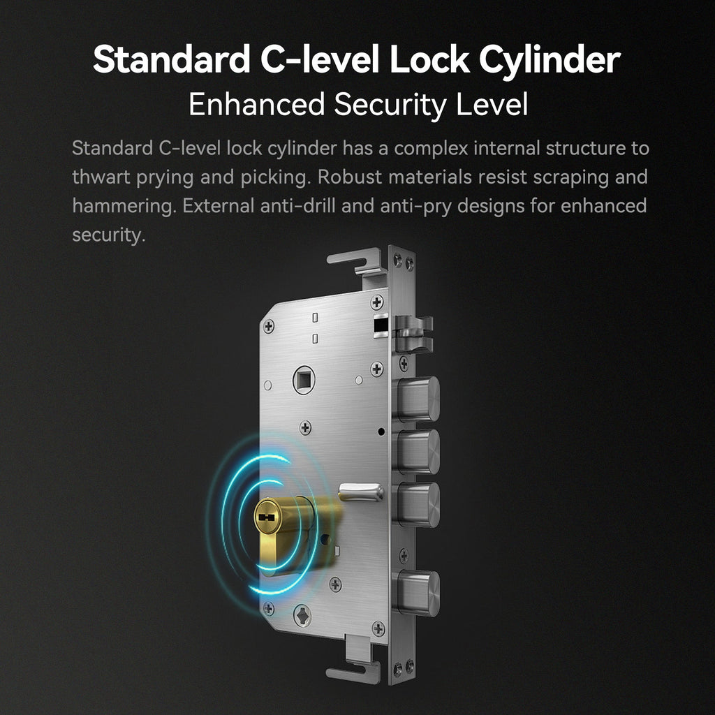 LZEL Smart Door Lock Model ZMH003 | Fingerprint, Password, Card & Optional Face Recognition