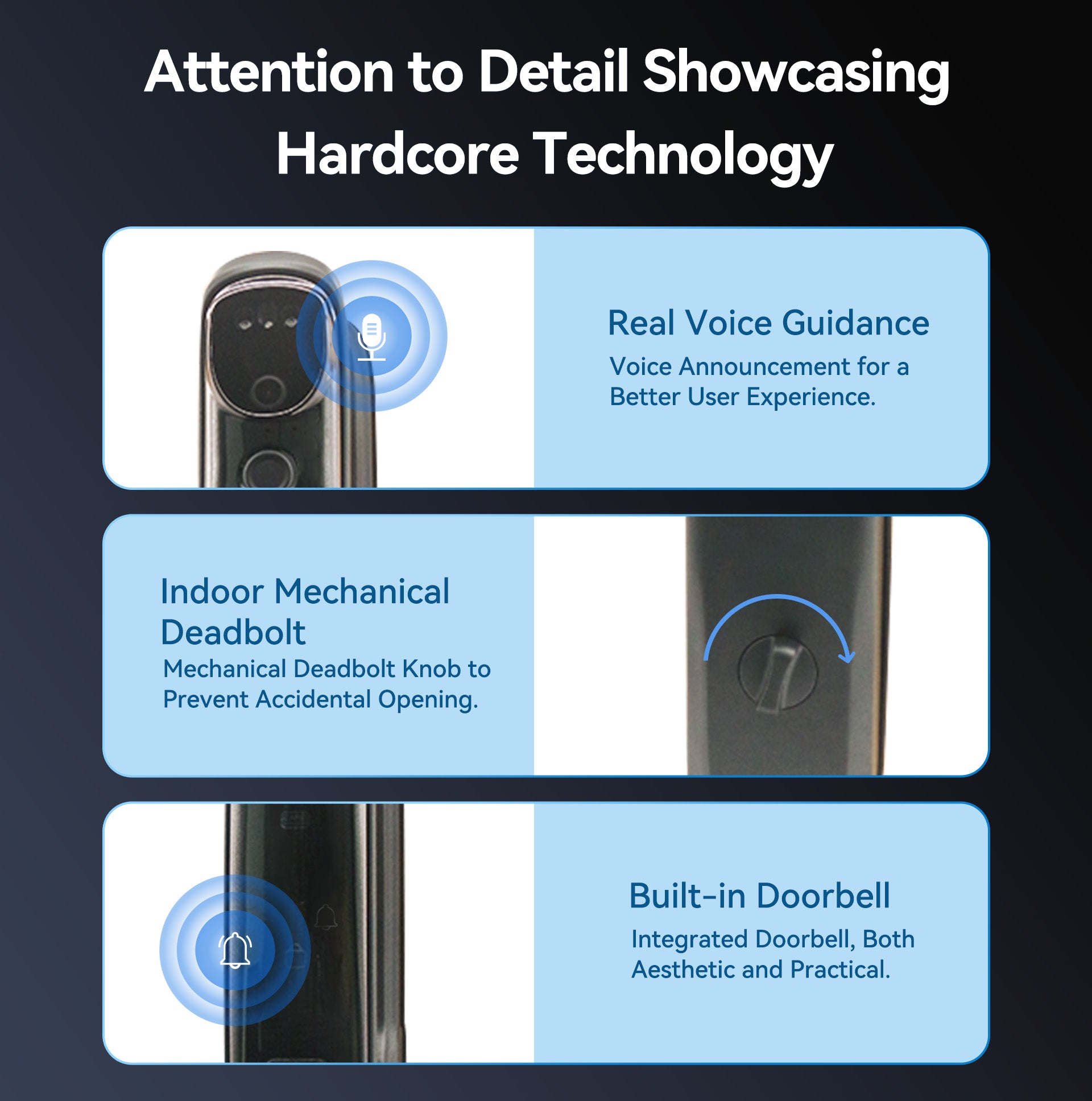 LZEL Smart Door Lock Model ZMH003 | Fingerprint, Password, Card & Optional Face Recognition
