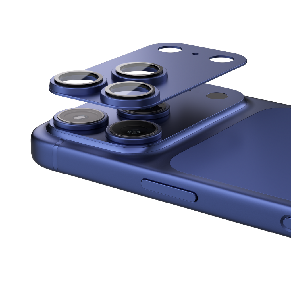 Asli  Global Armorlens Series Metal Tempered Glass Camera Lens Protector For IPhone  17 Pro | Blue