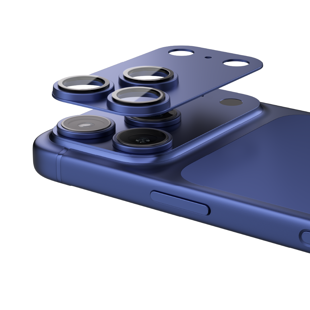 Asli  Global Armorlens Series Metal Tempered Glass Camera Lens Protector For IPhone  17 Pro | Blue