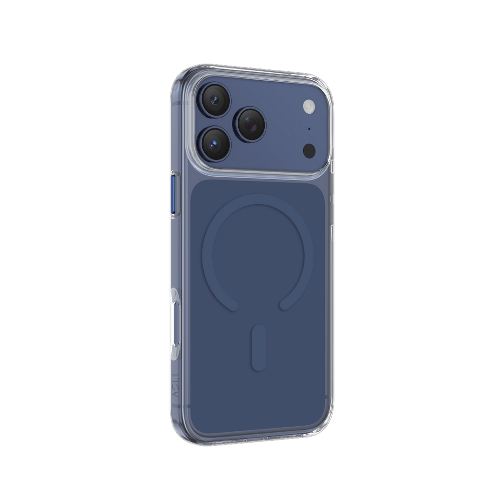 Asli Global Magtrox Neo Scratch-Resistant Transparent Magsafe Case For IPhone 17 Pro Max | Blue