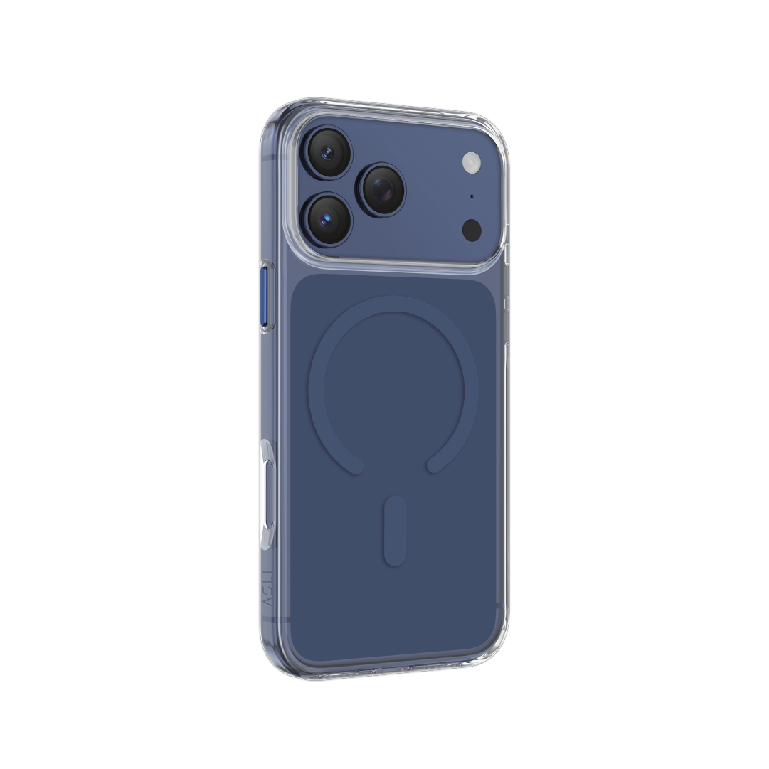 Asli Global Magtrox Neo Scratch-Resistant Transparent Magsafe Case For IPhone 17 Pro Max | Blue