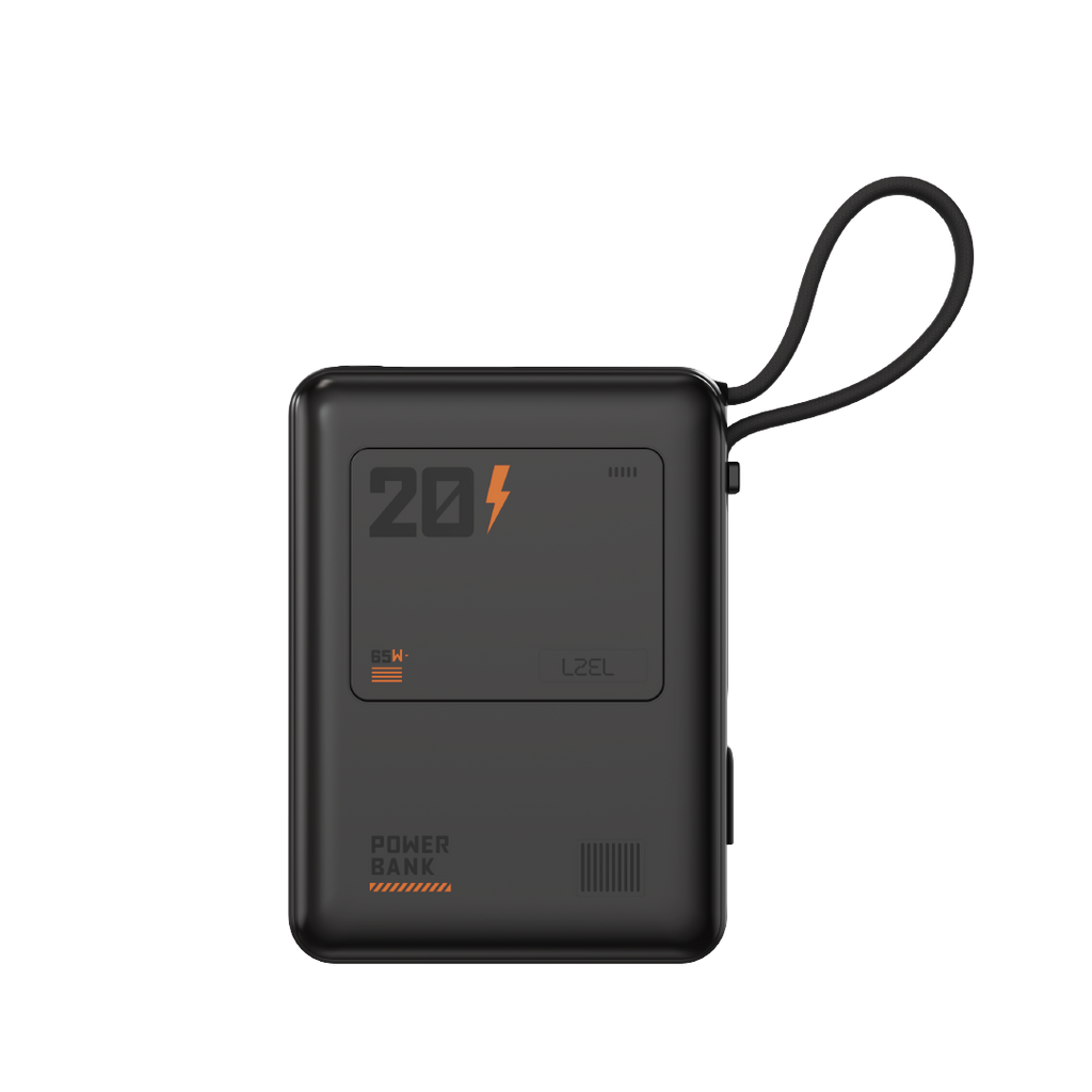 LZEL Zenoflex Surge20 Portable 20000Mah  65W Max Pd Power Bank Dual Usb-C  | Black