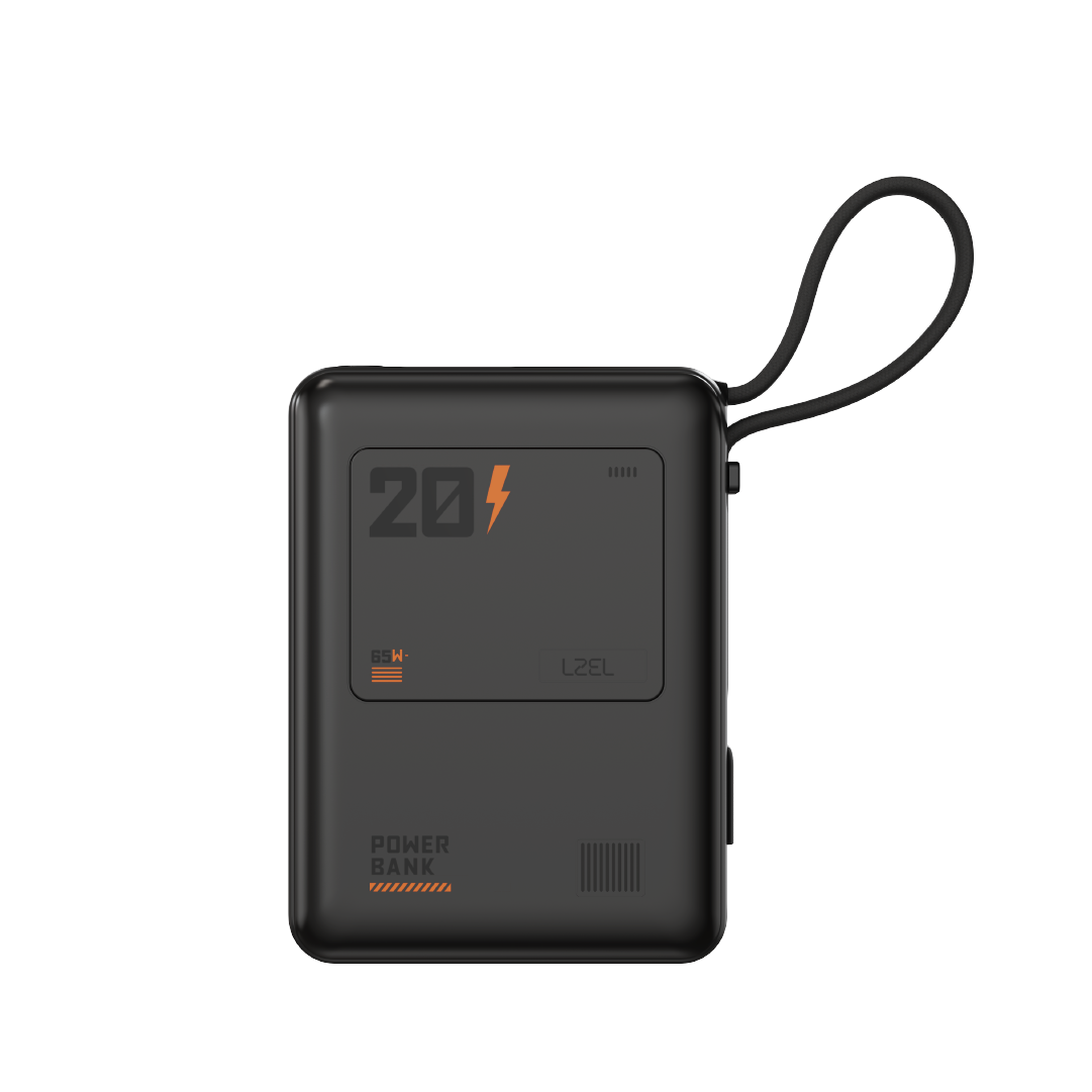 LZEL Zenoflex Surge20 Portable 20000Mah  65W Max Pd Power Bank Dual Usb-C  | Black
