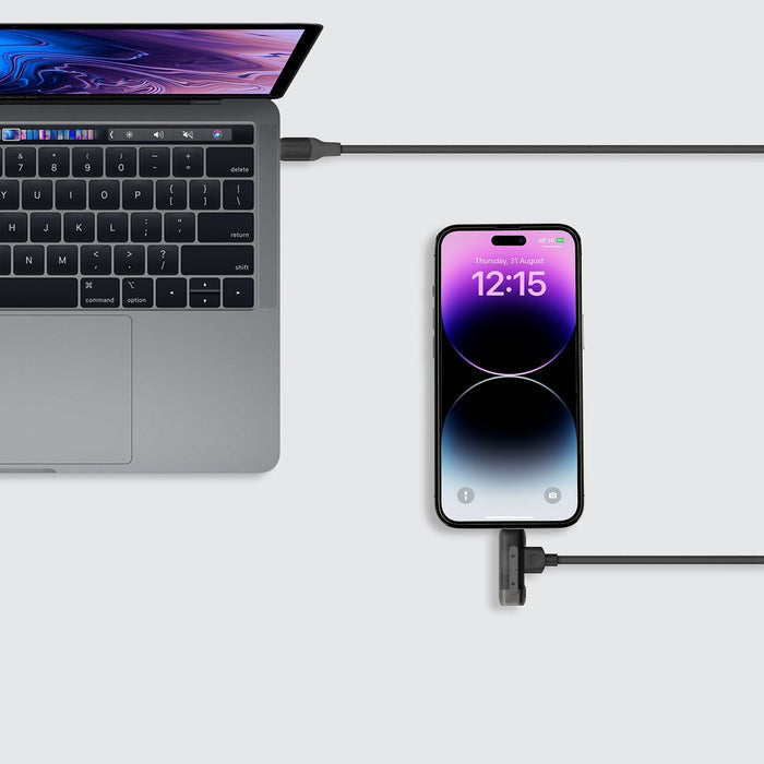 Momax 1-Link Flow Duo 2-in-1 USB-C to Lightning Braided Cable 1.5m | Black