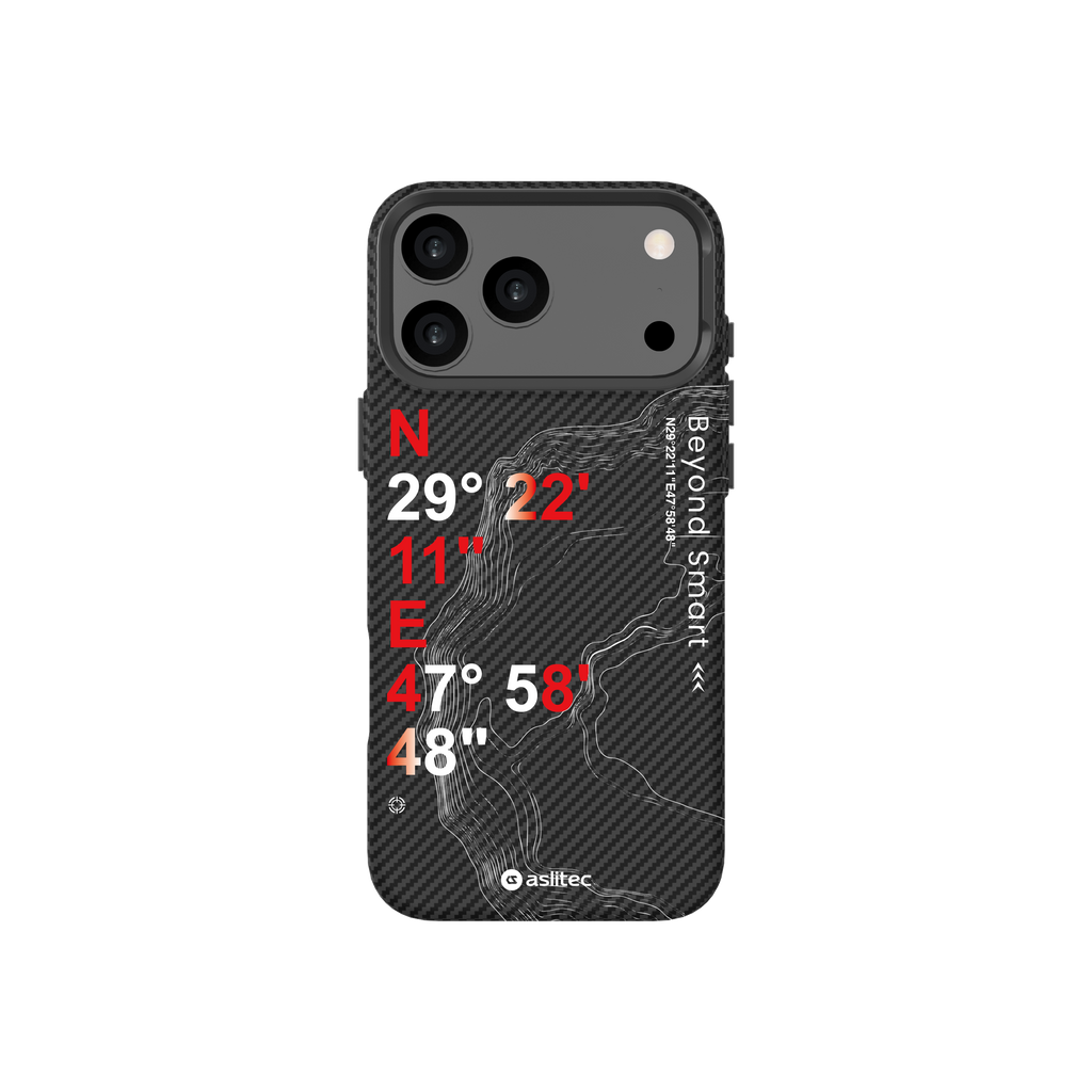 aslitec Geomag Armor Metal Accents Magsafe Case Wit Coordinates Design Case For iPhone 18 Pro