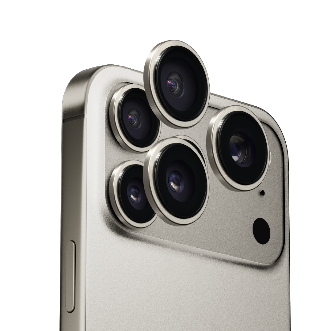 Anank 10X Reinforced 99% AR Lens Guard for iPhone 17 Pro / 17 Pro Max | Titanium Gray