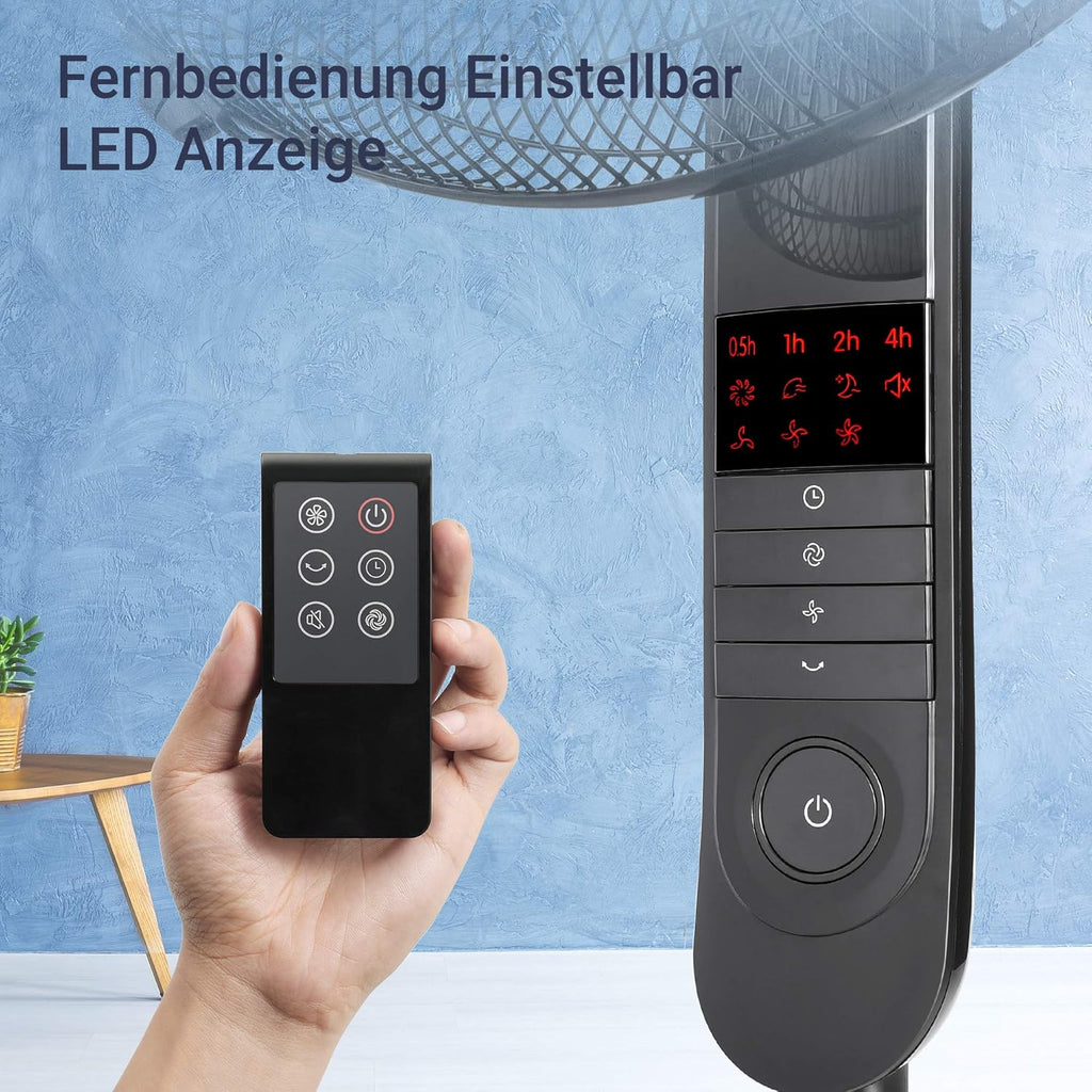 Midea FS40-15FR Stand Fan with Remote 16 inch. | Black